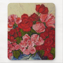 Roses et pivoines Mousepad Tapis De Souris