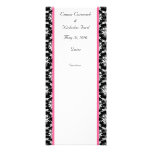 Roses indien mariage damassé Quizz et menu Invitation Personnalisée
