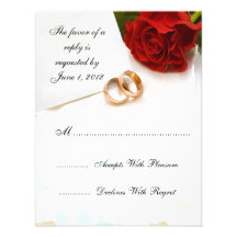 Roses jaunes de RSVP épousant des invitations