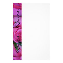 ROSES STATIONNAIRES PAPIER À LETTRE PERSONNALISABLE