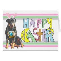 Rottweiler de Pâques Carte De Vœux