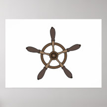 Roue de bateau poster