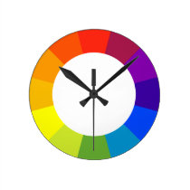 roue de couleur horloges murales