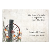 Roues de pays - cartes de RSVP Faire-part Personnalisé