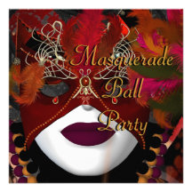 Rouge 2 de noir de masque de partie de boule de ma bristol