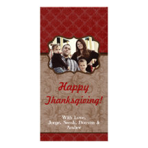 rouge 4x8 et carte florale de thanksgiving de Brow Cartes Avec Photo