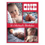 Rouge annuel multi un cadre d'anniversaire faire-parts