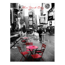 Rouge blanc noir carré de temps cartes postales