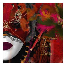 Rouge de noir de masque de partie de boule de masc bristol
