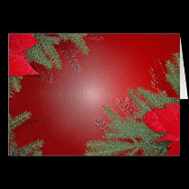 Rouge de poinsettia de Noël cartes
