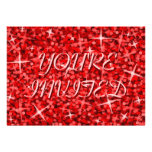Rouge de tape-à-l'oeil "vous êtes" texte rose invi