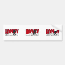 rouge des textes d'hockey adhésif pour voiture