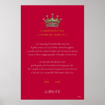 Rouge du Canada de jubilé de diamant Posters