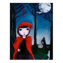Rouge et le voleur 1 de petit pain cartes postales