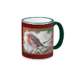 Rouge-gorge d'acclamation de Noël Mugs