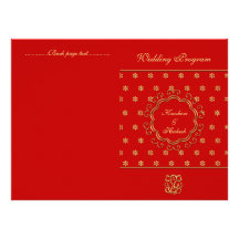 Rouge inspiré indien et or de programme de mariage bristols