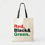 Rouge, noir et vert sac en toile