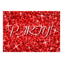 Rouge "partie de tape-à-l'oeil !" texte rose d'inv
