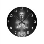 Rougeoyer squelettique : Horloge murale Horloges