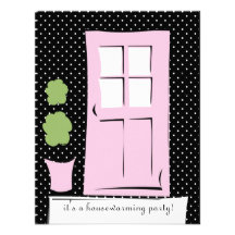 Rougissent assez la porte rose invitations personnalisées