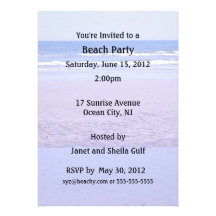 Rougissent l'invitation de plage
