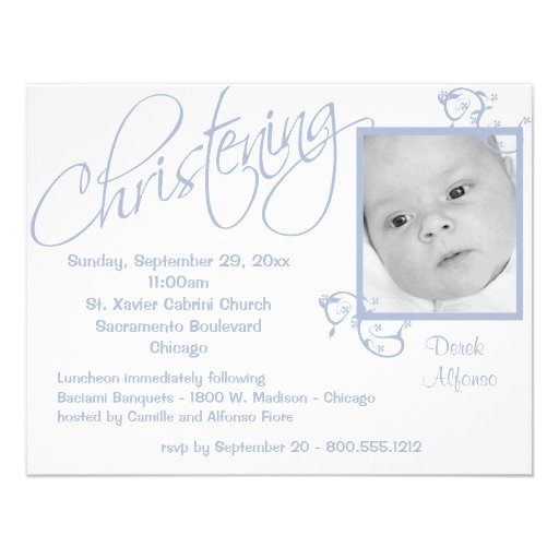 Rouleau de baptême pour le bébé invitations personnalisées