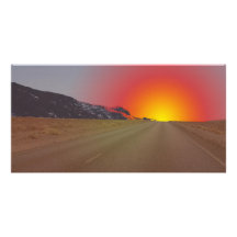 Route au Sun Photocarte Personnalisée