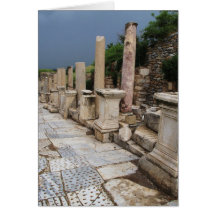 Route romaine antique dans la ville d'Ephesus, Tur Carte De Vœux
