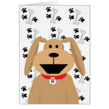Rover la carte de voeux de Noël de chien