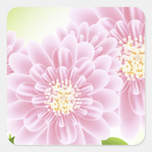 Roze Bloemen Stickers