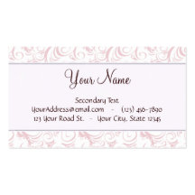 Roze BloemenBosjes & Strepen met Monogram Visitekaartjes Sjabloon