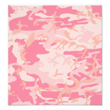 Roze Camo - Girly Camo Foto Print
