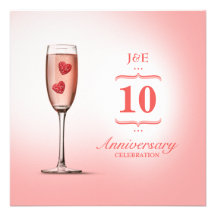 Roze Champagne - de uitnodiging van de Verjaardag 