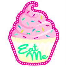 Roze Cupcake N bestrooit "EET ME" Keychain Foto Uitsnede