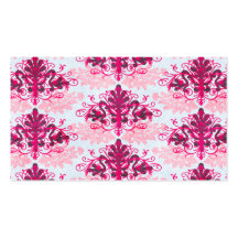 Roze Damast Visitekaartjes Sjabloon
