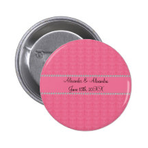 Roze diamanten bruiloftgunsten button