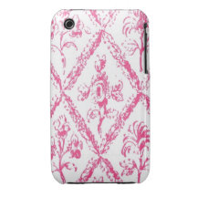 Roze en Witte BloemeniPhone 3 Geval Case-Mate iPhone 3 Hoesjes