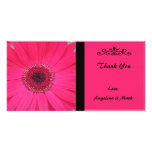 Roze Gerbera Daisy Thank You Photo Card Fotokaart Sjabloon