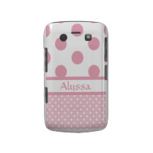 Roze Gewaagd Geval 2 van Blackberry van het Stip Blackberry Bold Case