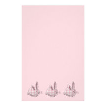 roze gingangkonijntjes briefpapier