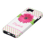 Roze Groene iPhone 5 van Gerbera Daisy van de Stip iPhone 5 Cover
