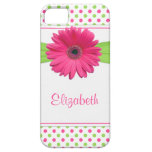 Roze Groene iPhone 5 van Gerbera Daisy van de Stip iPhone 5 Cases