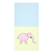 Roze het Lachen Olifant Foto Kaart