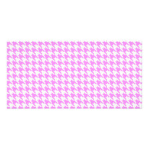 Roze Houndstooth Fotokaarten