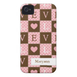 Roze iPhone4/4s Geval van de Liefde iPhone 4 Case-Mate Hoesje