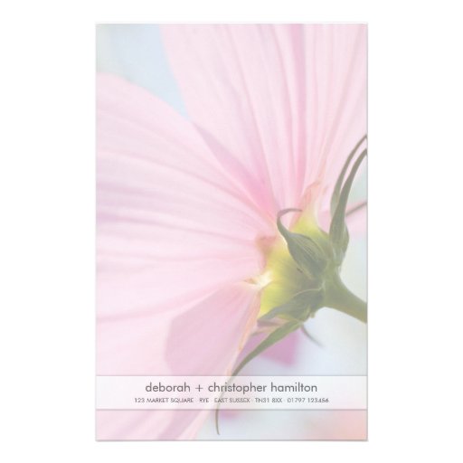 Roze Kosmos • Kantoorbehoeften Gpersonaliseerd Briefpapier