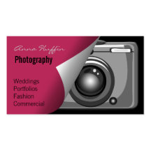 roze Mod. Photoraphy, camera Visitekaartjes Sjabloon