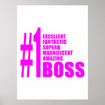 Roze Moderne Werkgevers: Nummer Één Werkgever Poster