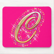 Roze Mousepad met Aanvankelijk C Muis Mat