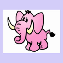 Roze Olifant briefkaarten
